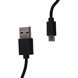 4WORLD Whitenergy Micro-USB 2.0 oplaadkabel voor Android, Samsung, HTC, Motorola, Nokia, BlackBerry, 1 m, zwart