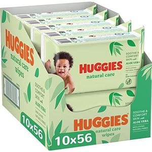 Huggies, babydoekjes, voor het hele lichaam, met aloë vera, Natural Care 10 x 56 doekjes
