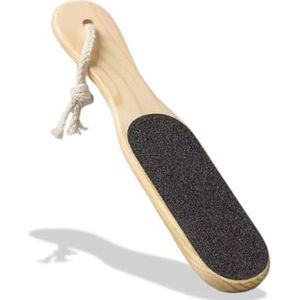PARENCE. - Râpe en bois - Lime à pieds avec callosités et peaux mortes - Râpe à éplucher double face 29x5,5cm avec corde de suspension - Accessoires de pédicure pour la maison