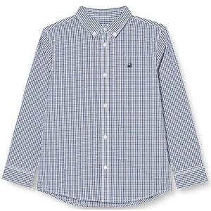 United Colors of Benetton Shirt 5du6cq00r jongenshemd, Quadri Blu E Bianco 949