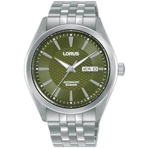 Lorus Automatisch analoog herenhorloge met roestvrijstalen armband RL485BX9, zilver, zilver.