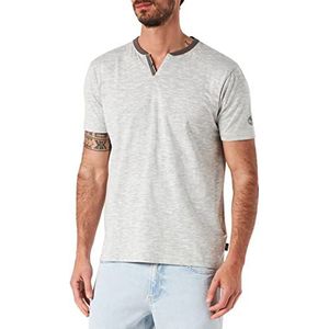 PIONEER Henley T-shirt voor heren, staal melange, XXL, staal melange