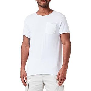 Mustang T-shirt style Aaron C délavé, blanc général 2045, M, Général Blanc 2045, M
