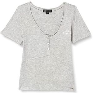 IKKS T-shirt voor meisjes, grijs gemêleerd, middelgroot, 12 jaar, grijs gemêleerd medium