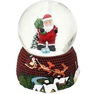 Dekohelden24 Sneeuwbol met spel Kerstman afmetingen H x B Ø bol: ca. 14,5 x 11,5 cm Ø 10 cm