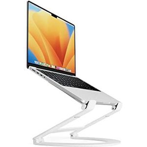 Twelve South Curve Flex | Ergonomische aluminium standaard voor laptop en MacBook, in hoogte en helling verstelbaar, geschikt voor computers van 10 tot 17 inch, mat wit, TS-2202