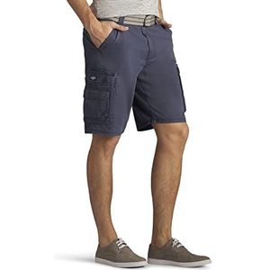 Lee Men's New Belted Wyoming Cargo Short, Sporting Blue, 36