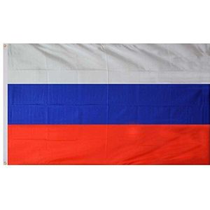 SHATCHI Russische nationale vlaggen, 1,5 x 0,9 m, voor rugby, voetbal, sportspellen, Olympische Spelen van polyester, met ingestanste ringen, voor landfestival