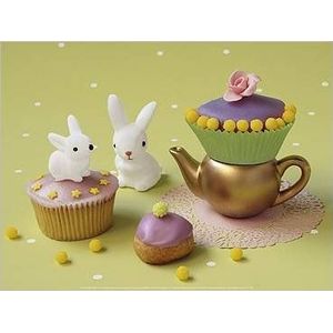 Poster, 30 x 40 cm, cupcakes en Rabbits, cupcakes en konijnen Camille Soulayrol, Louis Galard
