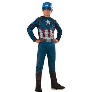 Rubies Captain America Civil War kostuum, Capitan America Classic CW, kostuum voor kinderen, L (8 - 10 jaar)