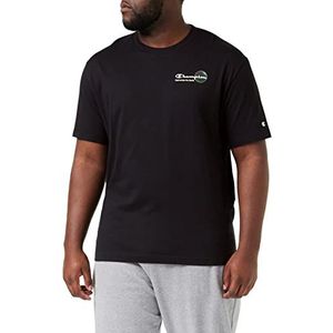 Champion Eco Future Graphic S-s T-shirt voor heren, korte mouw, zwart, maat S, zwart.