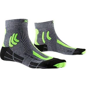 X-Socks Trek Retina Low Cut Socks voor volwassenen, uniseks, grijs gemêleerd/fyton geel/zwart