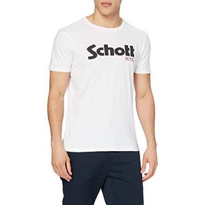 Schott NYC T-shirt voor heren, Wit.
