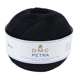 DMC Petra wollen bol, 100% katoen, zwart, maat 5