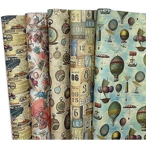 Magicamente Carta Prestige Vintage decoratief papier, groot, 5 vellen