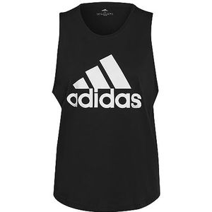 adidas Essentials GS1359 tanktop voor dames met groot logo, zwart