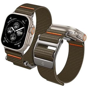 Spigen DuraPro Flex Ultra horlogeband compatibel met Apple Watch Ultra 2/Ultra 49 mm, serie 9/8/7, 45 mm, Series SE2/6/SE/5/4, 44 mm, Series 3/2/1, 42 mm, Polyester, roestvrij staal, zinklegering