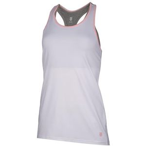 K-Swiss KS TAC Hypercourt Express Tennisshirt voor dames, verpakking van 1 stuks, wit/lichtgrijs gemêleerd