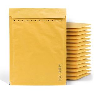10 stuks gewatteerde enveloppen voor verzending, bubbelenveloppen, kraftpapier, verschillende maten, m-office bubbelverzendenveloppen (220 x 260 mm, 10 stuks)