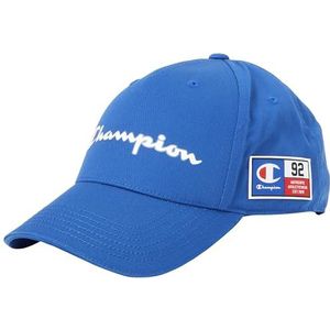 Champion Retro Sport Accessoires - 805965 Polykatoen Woven Script Logo Unisex Baseball Cap, Blauw