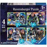 Disney Lightyear Vier puzzels (12+16+20+24 stukjes), 19 x 14 cm