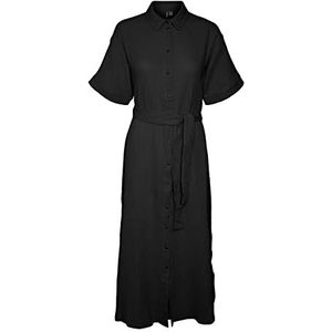 Vero Moda Vmnatali Nia 2/4 T-shirt met korte mouwen, jurk voor dames, zwart.