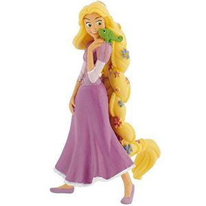 Bullyland - Disney Rapunzel met Vlecht met Bloemen en Pascal Op Schouder - Sppelfiguurtje