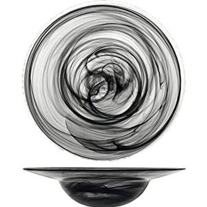 H&H 7623826 pastabord albast, glas, zwart, 26 cm, glas