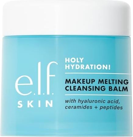 e.l.f. Holy Hydration! Reinigingsbalsem voor het gezicht en make-up remover, doordrenkt met hyaluronzuur om de huid te hydrateren, 56,7 g