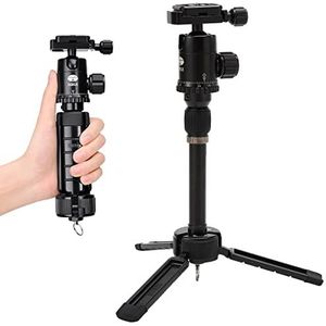 SIRUI AM-35K Mini-camerastatief, aluminium tafelstatief met kogelkop en middenkolom, mini-reisstatief voor camera, draagvermogen tot 4 kg (zwart)