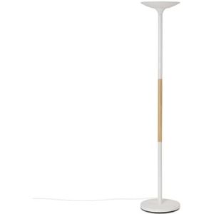 Unilux Pryska Led-vloerlamp, dimbaar, wit met hout
