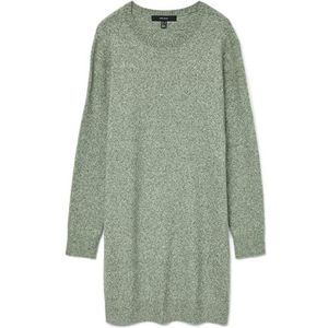 Vero Moda Vmdoffy Ls Ga Noos damesjurk met ronde hals, Laurel Wreath/details: mix.