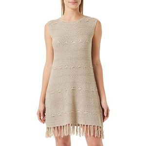 EYOTA Robe en tricot pour femme 15526571-EY01, beige, XS/S, Robe en tricot, XS-S