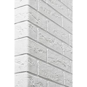 Elabrick REYKJAVIK Flexibele wandbekleding, binnenwandbekleding, baksteen, wit, 50 x 210 mm, binnengevelbekleding / binnenwandbekleding