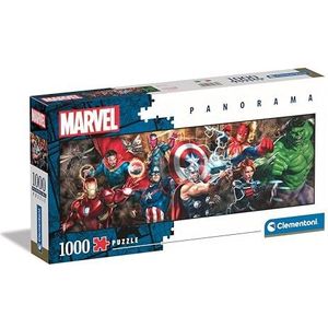 Clementoni Marvel Panorama Puzzel 1000 stukjes, puzzel voor volwassenen, 14-99 jaar, gemaakt in Italië, 39839