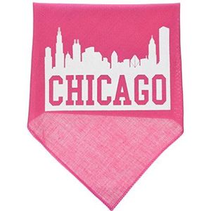 Mirage Chicago halsdoek voor honden, motief Chicago, groot, roze