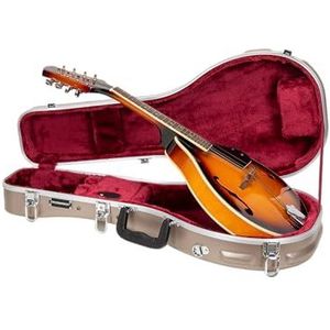 Crossrock Étui pour mandoline style A | Coque rigide moulée en ABS avec verrou de sécurité, pieds en métal et sangles amovibles - Champagne (CRA862MACH)