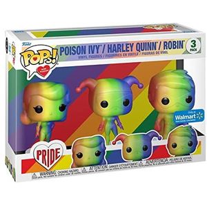 Funko DC Heroes Poison Ivy, Harley Quinn en Robin Rainbow Vinyl verzamelfiguren, set van 3 - exclusieve gelimiteerde editie