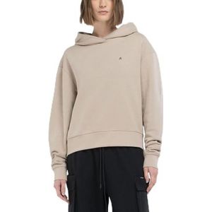 Replay W3711 Sweatshirt met capuchon voor dames, 803 - Licht taupe