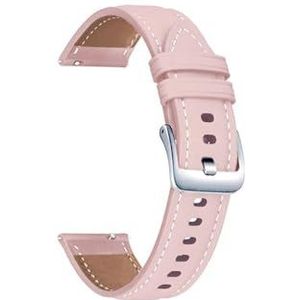 Vervangende horlogeband voor dames, 20 mm, geschikt voor Huawei GT2 GT3 42 mm GT3 Pro 43 mm, leren armband, roségouden gesp, Agaat