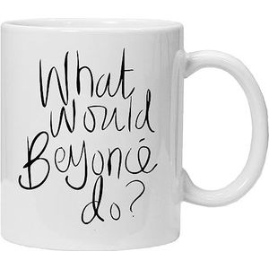 Acen Merchandise Wat zou Beyonce doen? - Hoogwaardige 325 ml nieuwigheid mok en geschenkdoos voor kantoor, werk, thuis