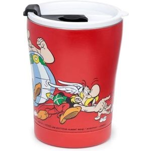 Puckator Asterix & Obelix thermobeker / beker, geïsoleerd, 300 ml, rood
