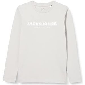 JACK&JONES JUNIOR Jcospring Piping Ls Crew Neck Jr Shirt met lange mouwen, Gletsjer grijs