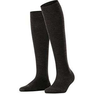 FALKE Dames Sensitive Berlin sokken met lange randen, zacht, niet-samendrukbaar, geschikt voor diabetici, ademend, duurzaam, klimaatregulerend, geurremmend, wol, katoen, 1 paar, Grijs (Anthrazit 3085)