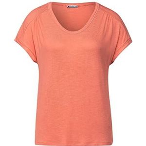 Street One A318477 T-shirt van vlam garen Sunset Coral, 36 dames, Sunset Coral, 36, Sunset Coral