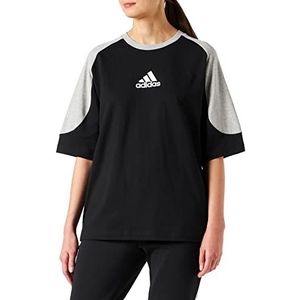 adidas W CB T-shirt voor dames, Zwart/Medium Grijs Heather/Wit