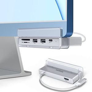 USB C-hub voor iMac 24 inch, HOPDAY 6-in-1 USB-C-adapter met HDMI 4K, 2 x USB 3.1 en USB C 10 Gbps, SD/TF voor iMac 2021, Thunderbolt 4, MacBook Air/Pro M1, Dell XPS en type C-apparaat