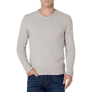 Amazon Essentials Pull à manches longues et col en V doux au toucher pour homme, gris clair, taille