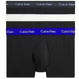 Calvin Klein 3 stuks boxershorts voor heren, lage taille, tricot (3 stuks), B- Ptm Gry, Spc Blu, Vprs Gry Wbs