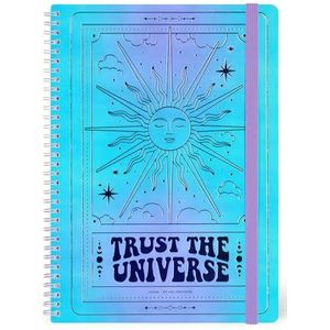 Legami - Gestreept notitieboek met spiraal, A4-formaat, van gecertificeerd FSC-papier, Spiral Notebook, Special Edition, bevat 1 stickervel, 160 pagina's, sluiting met elastiek, 21 x 29 cm, tarot